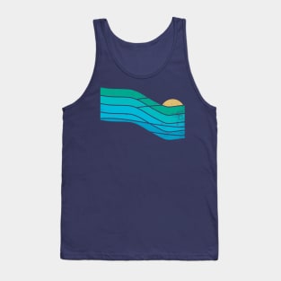 70s Sunset Ocean waves Tank Top